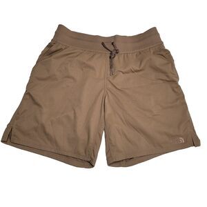 The North Face Aphrodite Motion Long Shorts Women Size Medium Brown Taupe